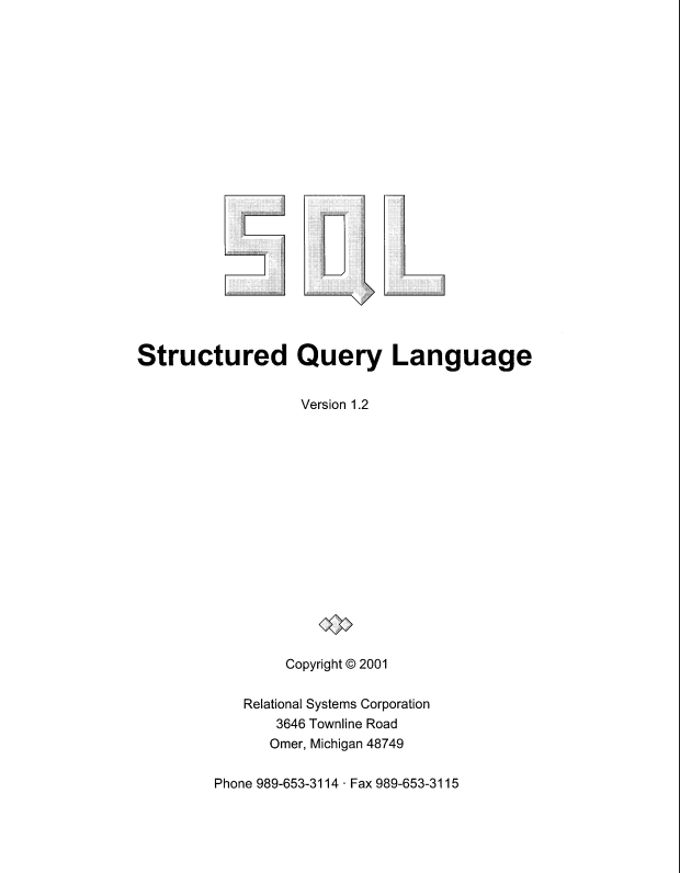 SQL: Structured Query Language