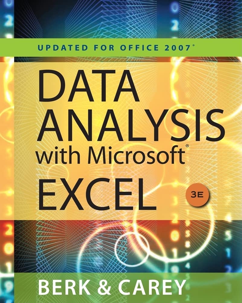 Data Analysis with Microsoft Excel 3rd Edition